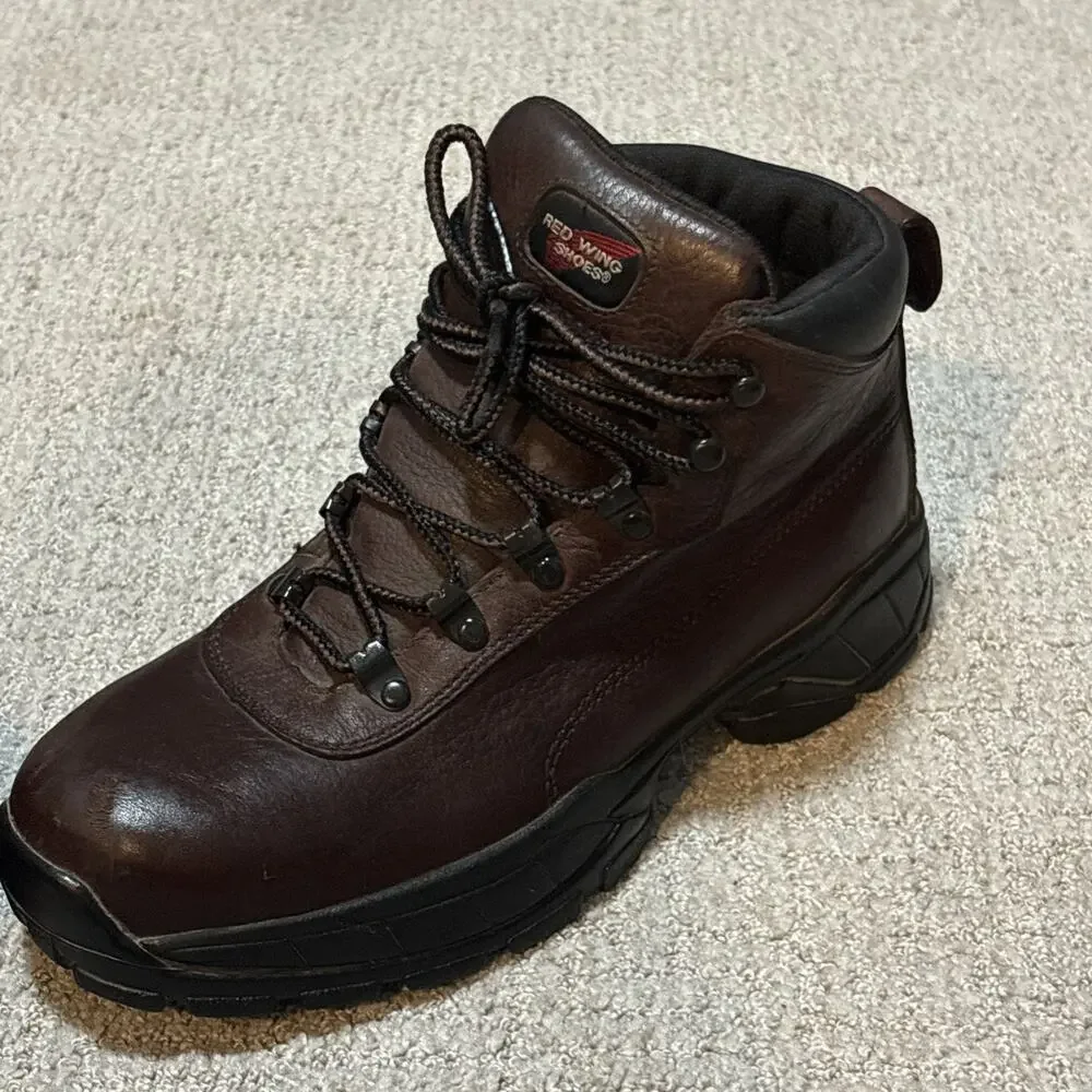 Red Wing 6681 Waterproof Steel Toe Safety Hiker Brown TC Tech Boots Size 6.5